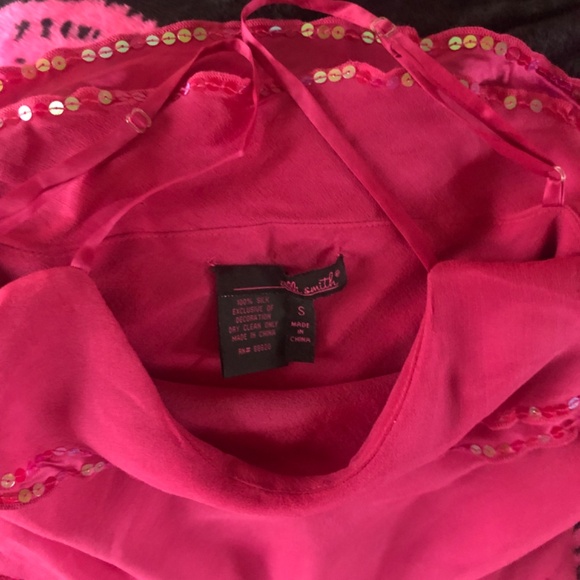 Like New Whimsy raspberry pink silk ruffle  cami - Picture 4 of 4